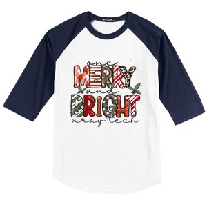 Retro One Merry And Bright Xray Tech Christmas Radiology Baseball Sleeve Shirt