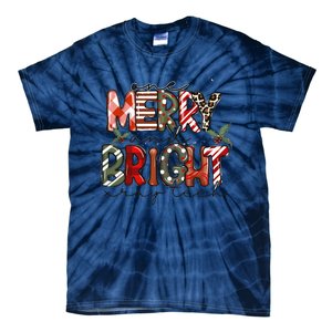 Retro One Merry And Bright Xray Tech Christmas Radiology Tie-Dye T-Shirt