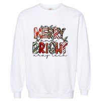 Retro One Merry And Bright Xray Tech Christmas Radiology Garment-Dyed Sweatshirt