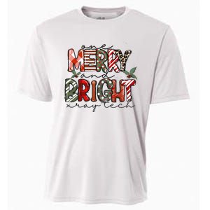 Retro One Merry And Bright Xray Tech Christmas Radiology Cooling Performance Crew T-Shirt