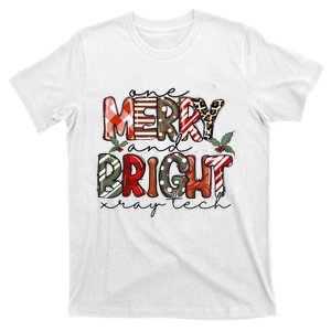 Retro One Merry And Bright Xray Tech Christmas Radiology T-Shirt