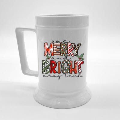 Retro One Merry And Bright Xray Tech Christmas Radiology Beer Stein