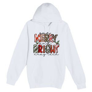 Retro One Merry And Bright Xray Tech Christmas Radiology Premium Pullover Hoodie