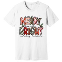 Retro One Merry And Bright Xray Tech Christmas Radiology Premium T-Shirt