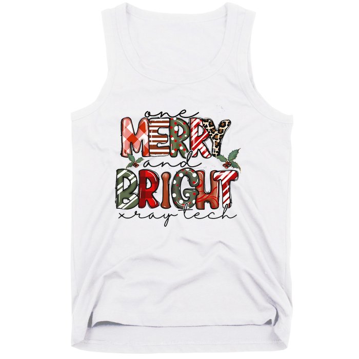 Retro One Merry And Bright Xray Tech Christmas Radiology Tank Top