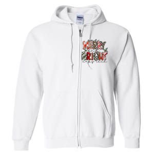 Retro One Merry And Bright Xray Tech Christmas Radiology Full Zip Hoodie