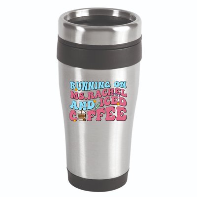 Running On Ms.rachel And Iced Coffee 16oz Travel Tumbler