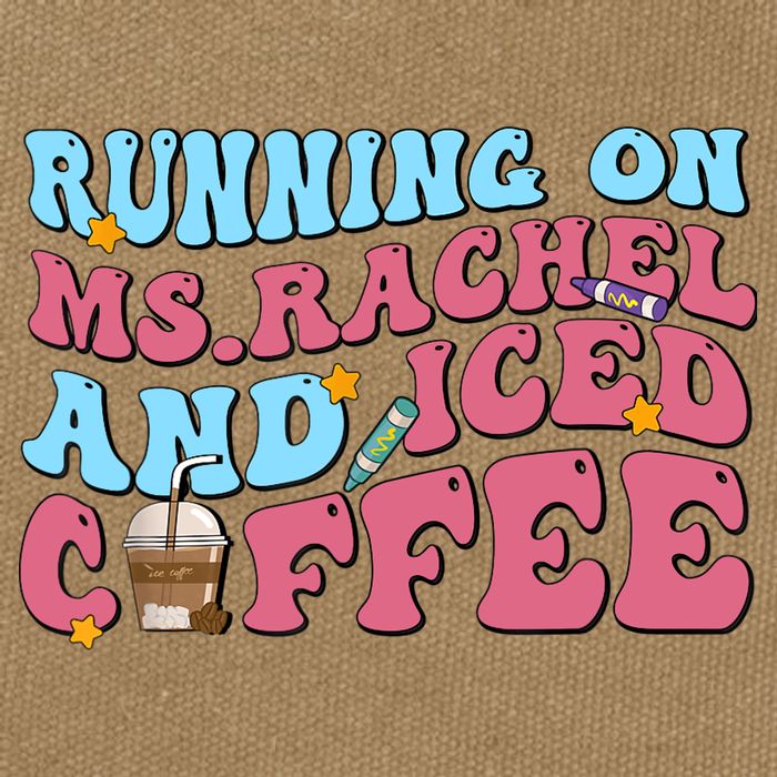 Running On Ms.rachel And Iced Coffee Cotton Canvas Backpack