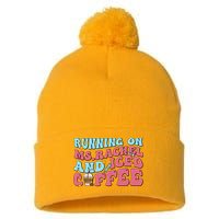 Running On Ms.rachel And Iced Coffee Pom Pom 12in Knit Beanie