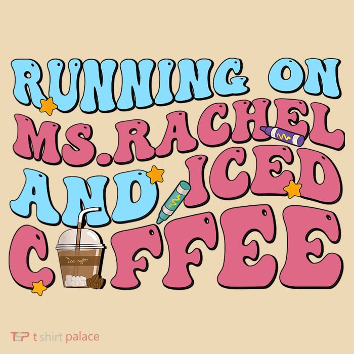 Running On Ms.rachel And Iced Coffee Drawstring Bag