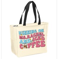 Running On Ms.rachel And Iced Coffee Zip Tote Bag