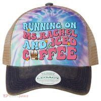 Running On Ms.rachel And Iced Coffee Legacy Tie Dye Trucker Hat