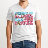 Running On Ms.rachel And Iced Coffee V-Neck T-Shirt