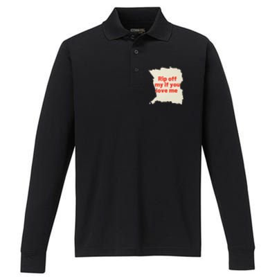 Rip Off My If You Love Me Performance Long Sleeve Polo