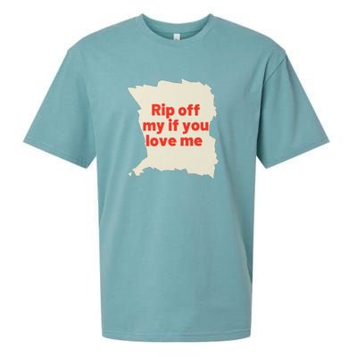 Rip Off My If You Love Me Sueded Cloud Jersey T-Shirt