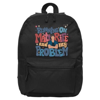 Running On Matt Rife And My Problem Matt Rife Problematic 16 in Basic Backpack