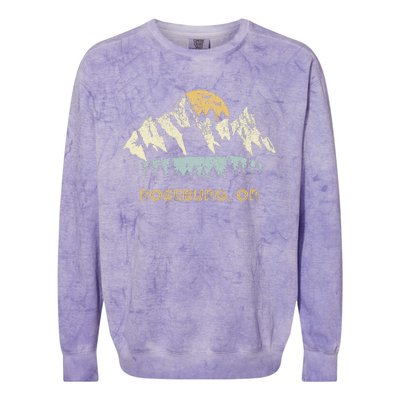 Roseburg Oregon Mountain Sunset Sunrise Or Colorblast Crewneck Sweatshirt