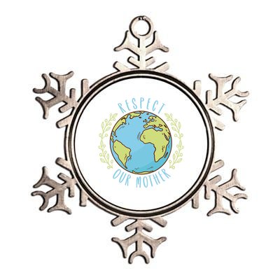 Respect Our Mother Earth Day Climate Change Meaningful Gift Metallic Star Ornament