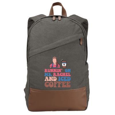 Running On Ms.rachel And Iced Coffee Cotton Canvas Backpack
