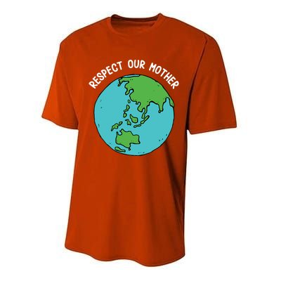 Respect Our Mother Funny Earth’s Day Save Our Planet Graphic Cute Gift Performance Sprint T-Shirt