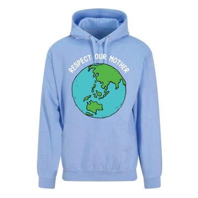 Respect Our Mother Funny Earth’s Day Save Our Planet Graphic Cute Gift Unisex Surf Hoodie