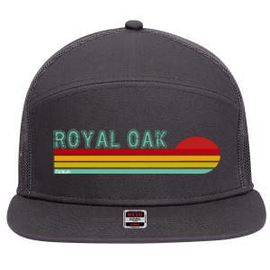 Royal Oak Michigan 7 Panel Mesh Trucker Snapback Hat