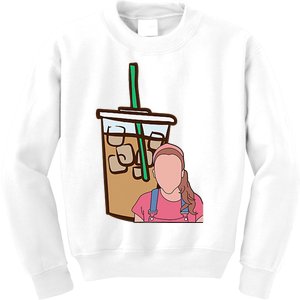 Running On Ms.rachel And Iced Coffee Retro Pocket Kids Sweatshirt