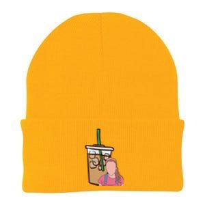 Running On Ms.rachel And Iced Coffee Retro Pocket Knit Cap Winter Beanie