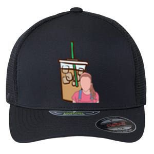 Running On Ms.rachel And Iced Coffee Retro Pocket Flexfit Unipanel Trucker Cap