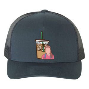 Running On Ms.rachel And Iced Coffee Retro Pocket Yupoong Adult 5-Panel Trucker Hat