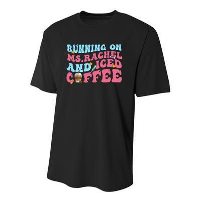 Running On Ms.rachel And Iced Coffee Youth Performance Sprint T-Shirt