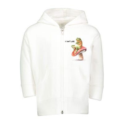 Rog On Mushroom Toddler Zip Fleece Hoodie