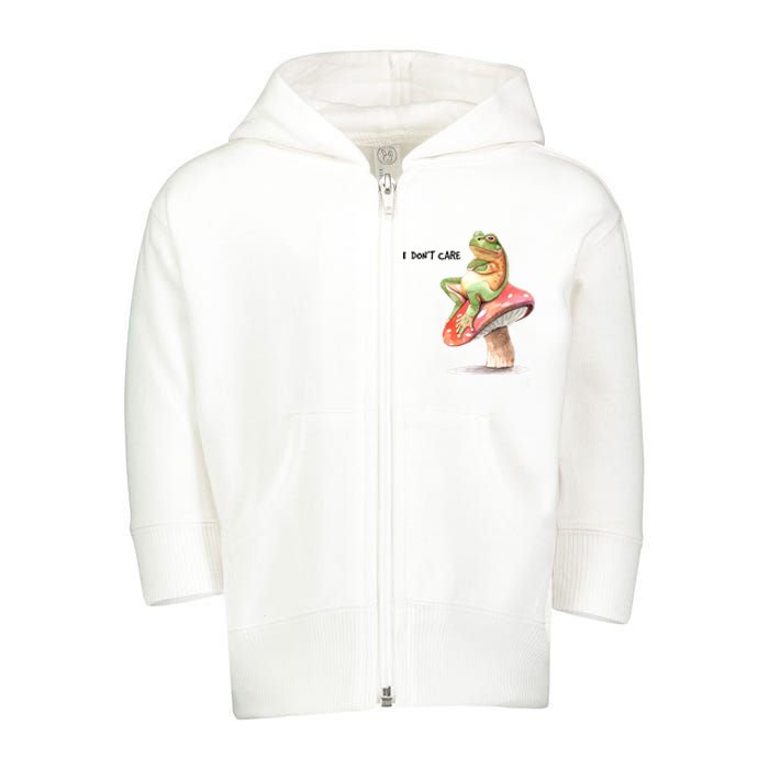 Rog On Mushroom Toddler Zip Fleece Hoodie