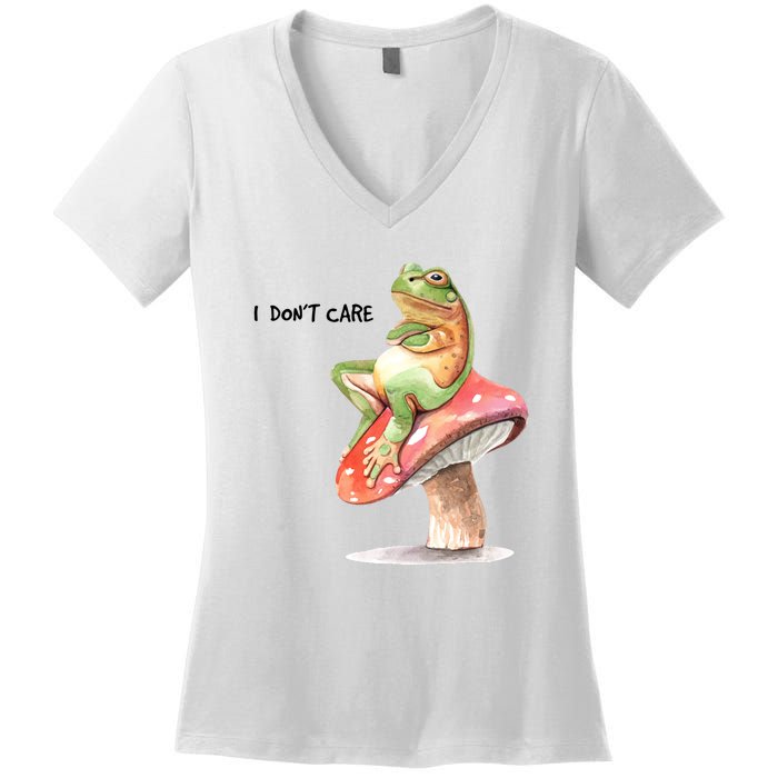 Rog On Mushroom Women's V-Neck T-Shirt