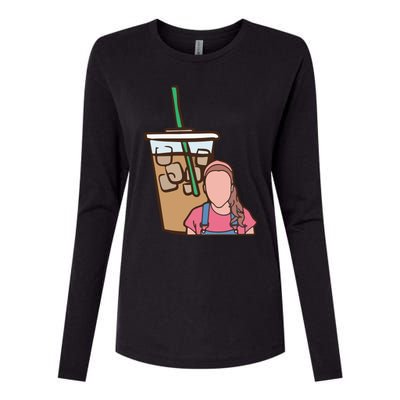 Running On Ms Rachel And Iced Coffee Funny Saying Womens Cotton Relaxed Long Sleeve T-Shirt