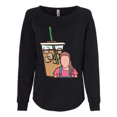 Running On Ms Rachel And Iced Coffee Funny Saying Womens California Wash Sweatshirt