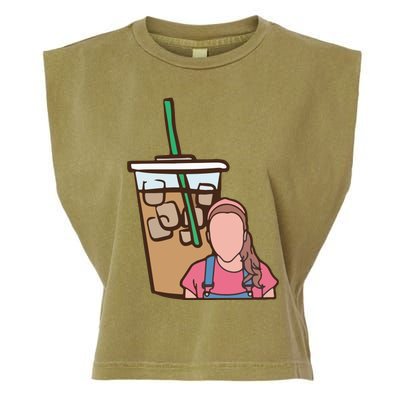 Running On Ms Rachel And Iced Coffee Funny Saying Garment-Dyed Women's Muscle Tee