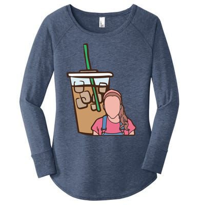 Running On Ms Rachel And Iced Coffee Funny Saying Women's Perfect Tri Tunic Long Sleeve Shirt