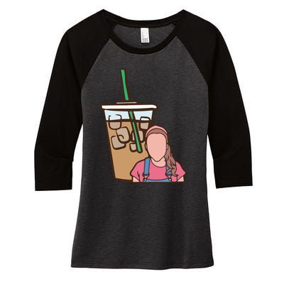 Running On Ms Rachel And Iced Coffee Funny Saying Women's Tri-Blend 3/4-Sleeve Raglan Shirt