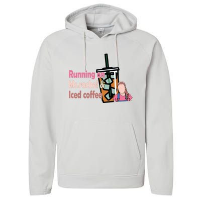 Running On Ms Rachel And Iced Coffee Performance Fleece Hoodie