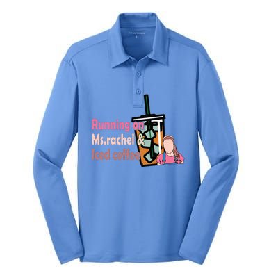 Running On Ms Rachel And Iced Coffee Silk Touch Performance Long Sleeve Polo