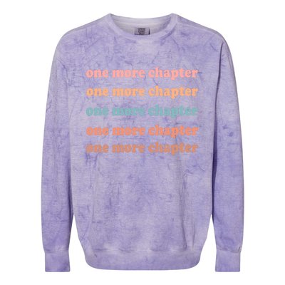 Retro One More Chapter Bookish Funny Colorblast Crewneck Sweatshirt