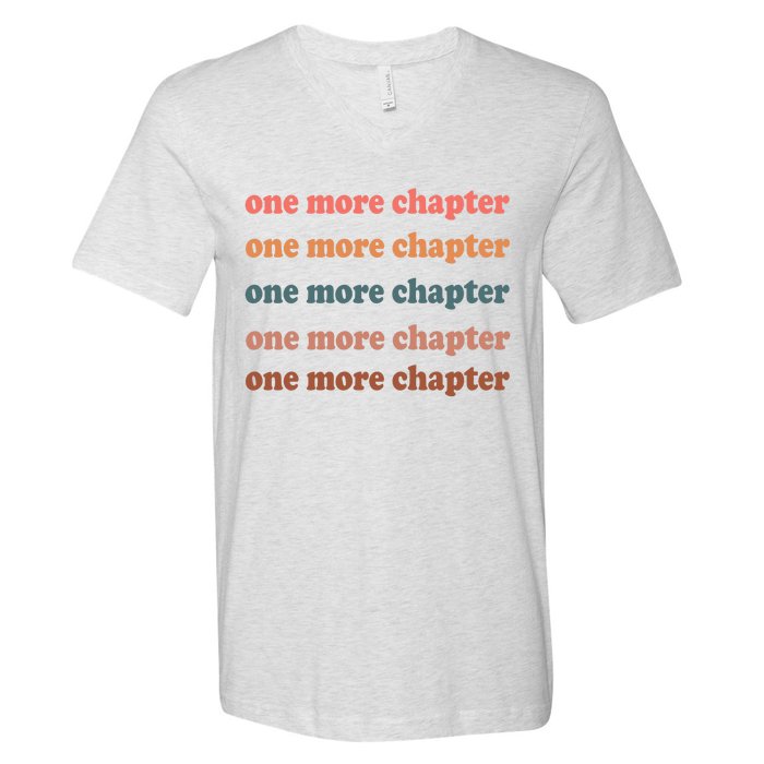 Retro One More Chapter Bookish Funny V-Neck T-Shirt