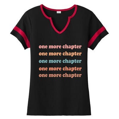 Retro One More Chapter Bookish Funny Ladies Halftime Notch Neck Tee