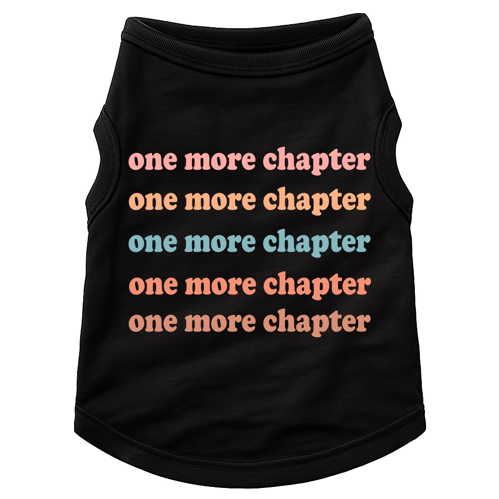 Retro One More Chapter Bookish Funny Doggie Tank