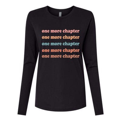 Retro One More Chapter Bookish Funny Womens Cotton Relaxed Long Sleeve T-Shirt