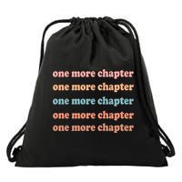 Retro One More Chapter Bookish Funny Drawstring Bag