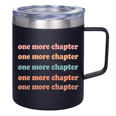 Retro One More Chapter Bookish Funny 12oz Stainless Steel Coffee Mug