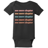 Retro One More Chapter Bookish Funny Baby Bodysuit