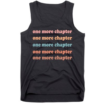 Retro One More Chapter Bookish Funny Tank Top